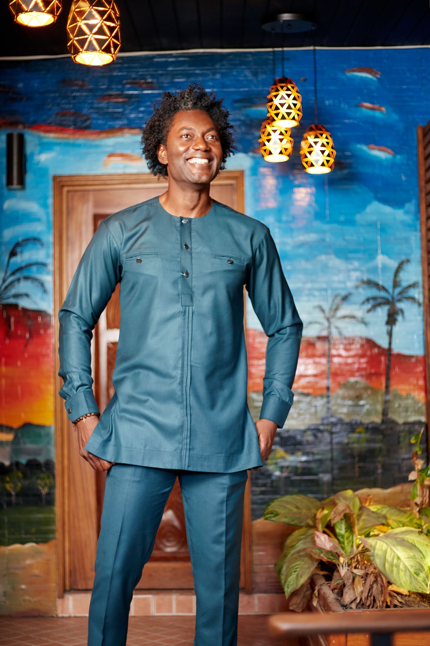 Green Envy Kaftan Set