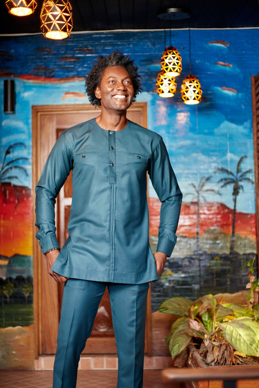 Green Envy Kaftan Set