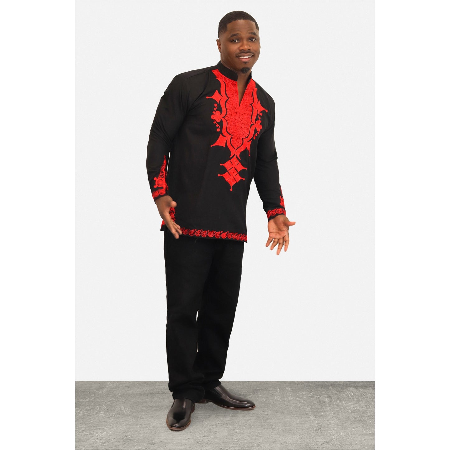 Ame Arrow Point Men's African Shirt