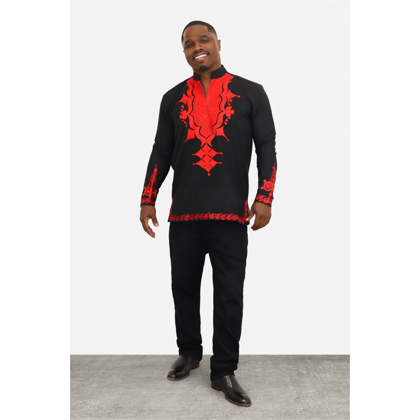 Ame Arrow Point Men's African Shirt