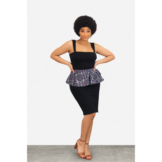 Ashanti Ankara African Peplum Wrap Belt