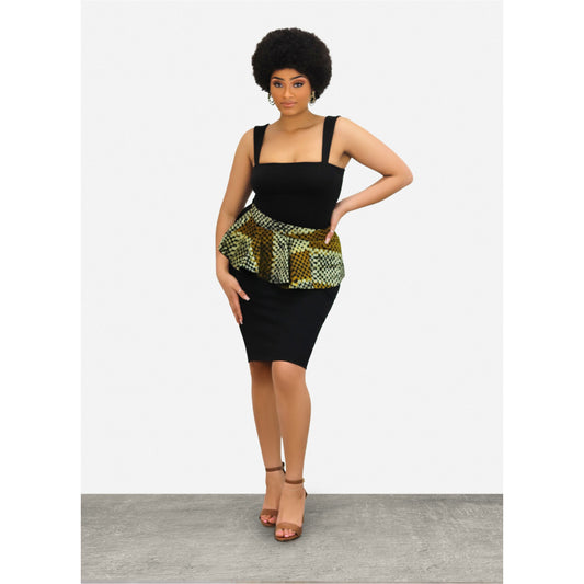 Ade African Print Peplum Belt
