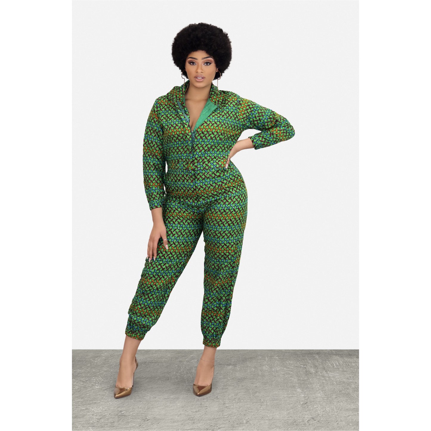 Effie African Print Jumpsuit