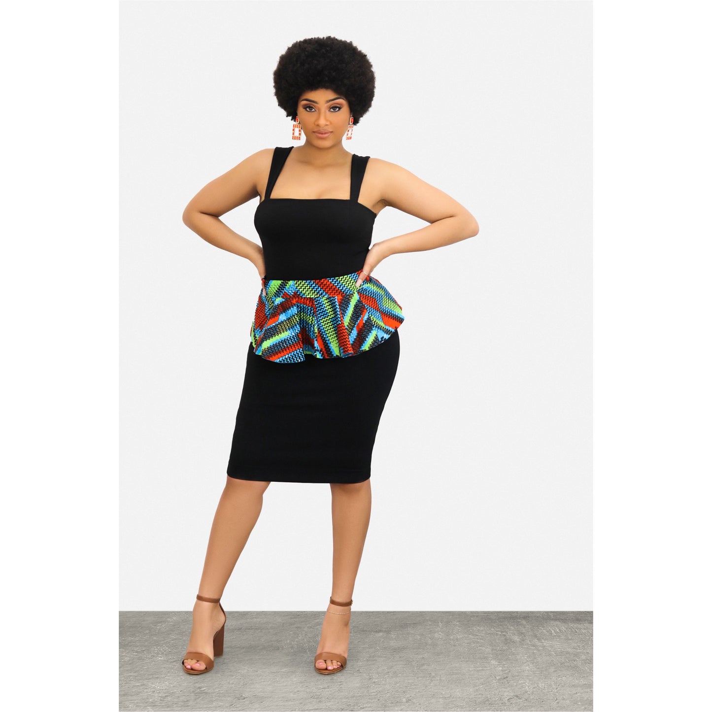 Sekondi African Print Peplum Belt
