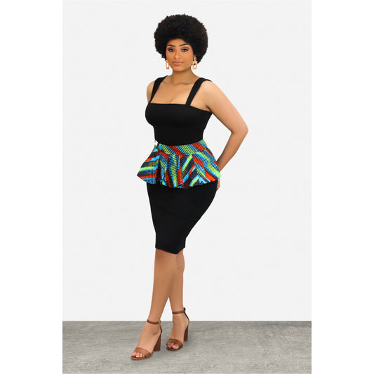 Sekondi African Print Peplum Belt