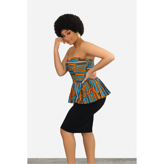 Abena African Print Bustier