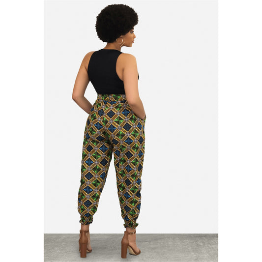 Osei High Waist African Print Jogger Pant