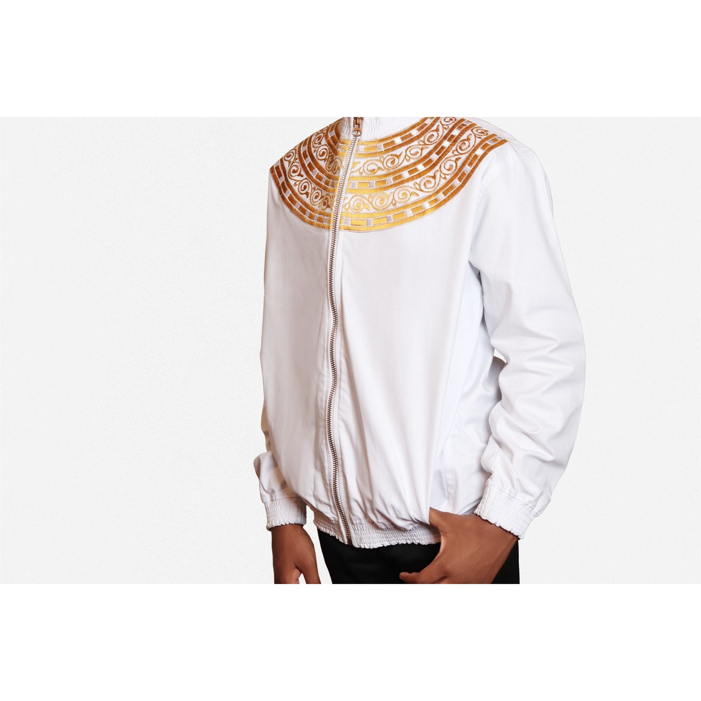 Ekow White Bomber Jacket