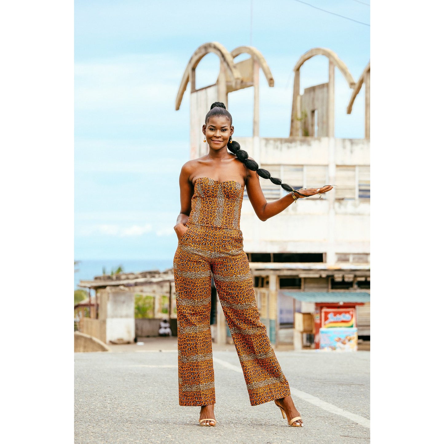 Women's Animal Print Ankara Pant Set