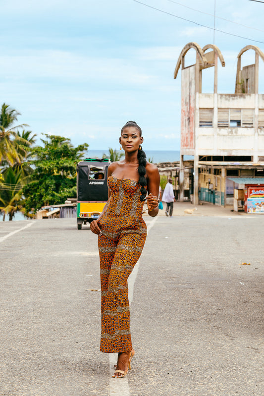 Women's Animal Print Ankara Pant Set