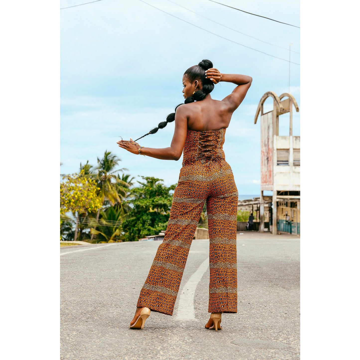 Women's Animal Print Ankara Pant Set