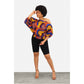 Teshie African Print Mini Blouse Dress