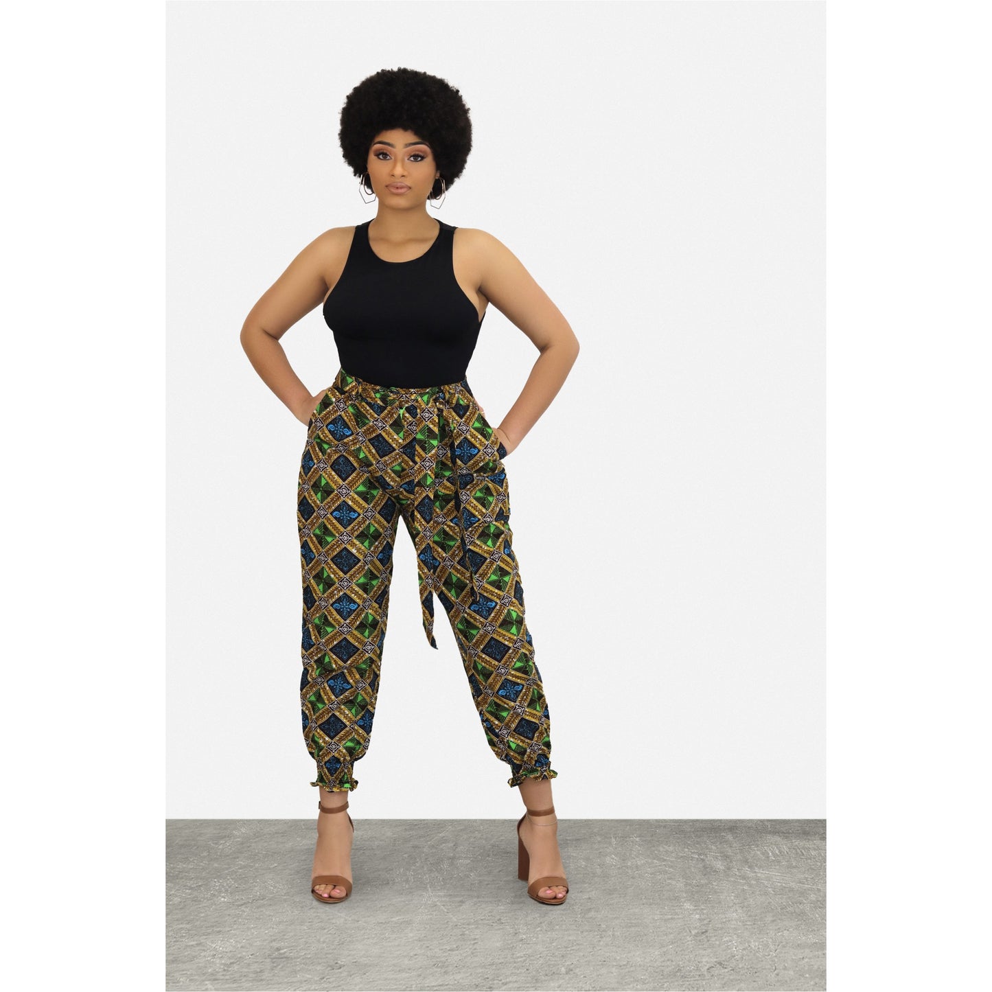 Bow Knot Slim Pencil High Waist Pants With Matching Face Mask  BAJI  Clothing