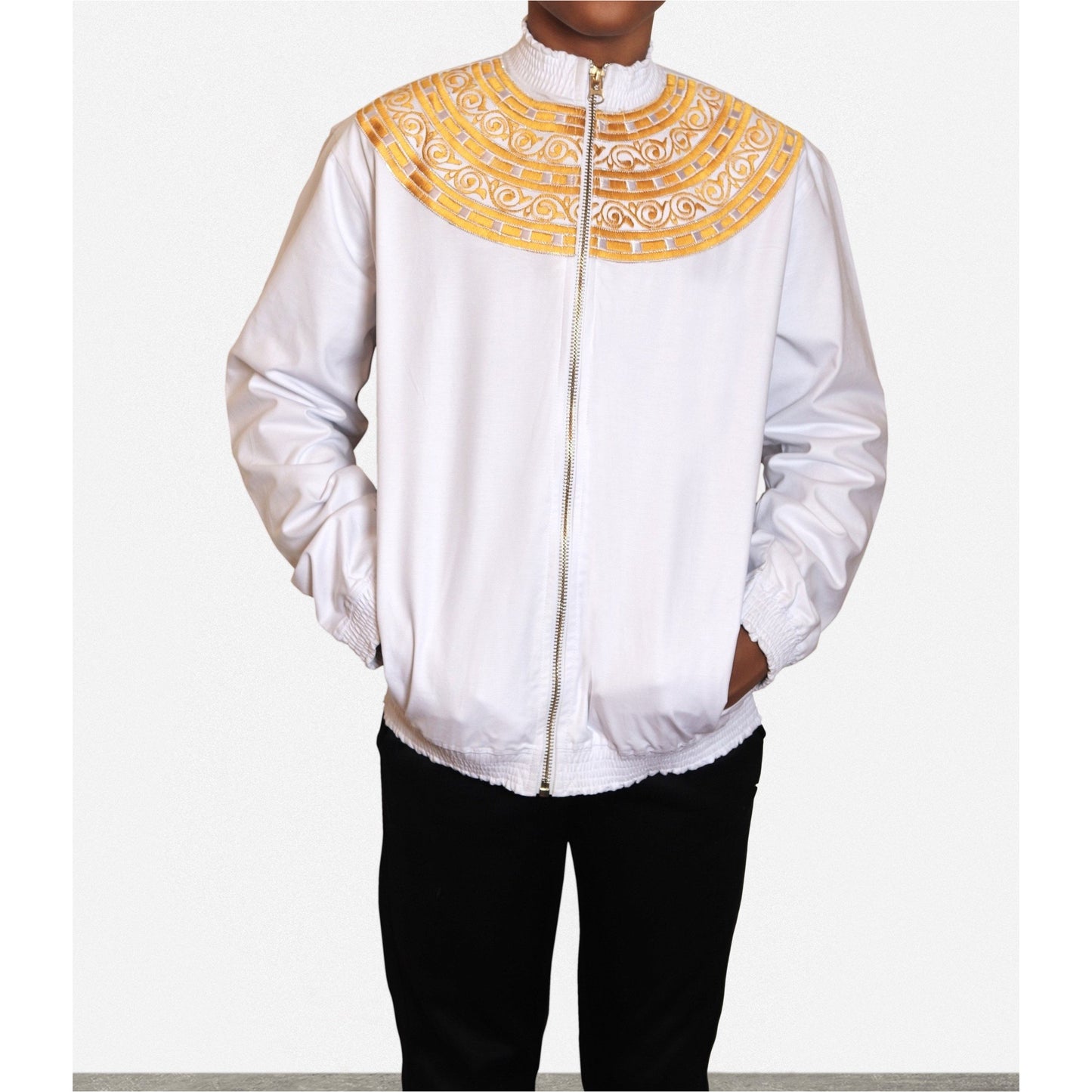 Ekow White Bomber Jacket