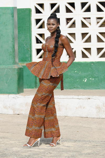 Sekondi African Print Peplum Belt